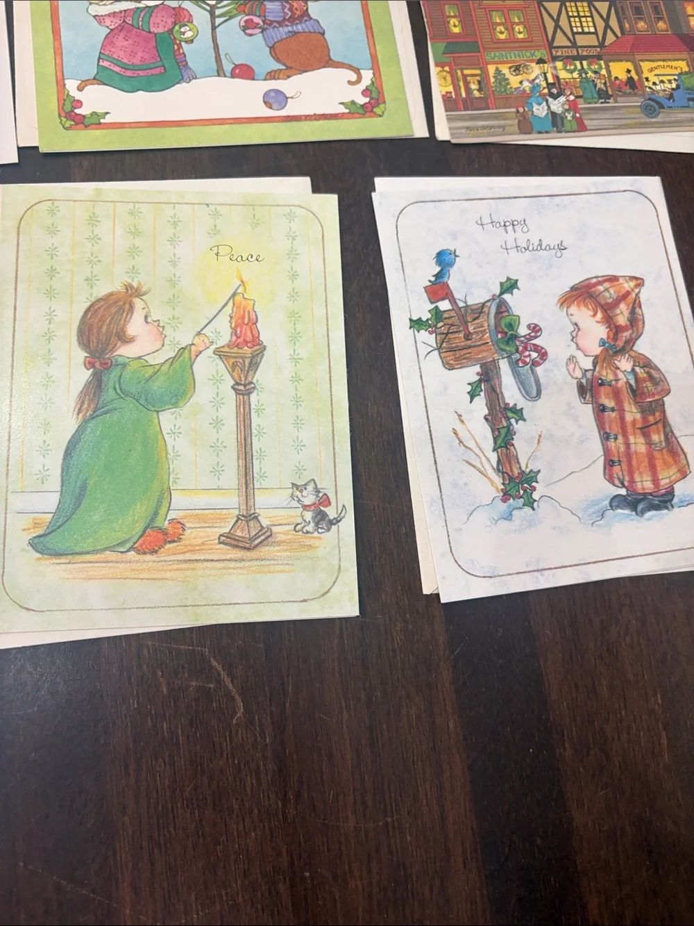 11 Vintage Holiday Greeting Card Assortment